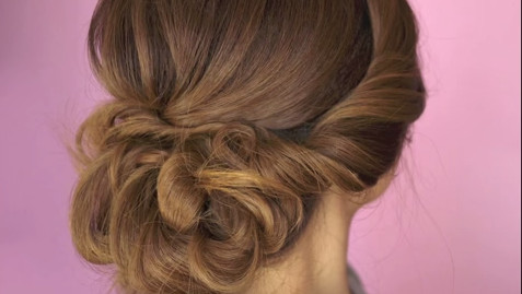 Chignon long cheveux